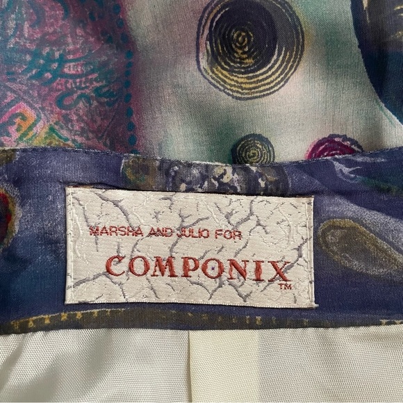 Vintage Women's Componix Brand Vintage Floral Printed Skirt - Picture 2 of 5